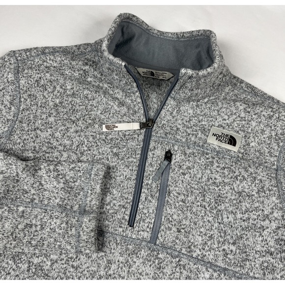 The North Face EUC Boys 1/4-Zip Warm Outdoor Gray Sweater-Fleece Pullover - XL - Picture 3 of 11